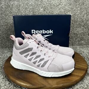 Reebok Fusion Flexweave Womens Size 12M Pink Composite Toe Safety Work Shoes